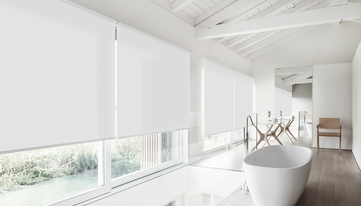 roller blinds with a screen fabric